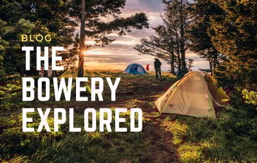 Backpackers enjoying sunrise along the Appalachian Trail on the North Carolina and Tennessee boarder