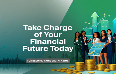 Happy women investing and taking charge of their money.