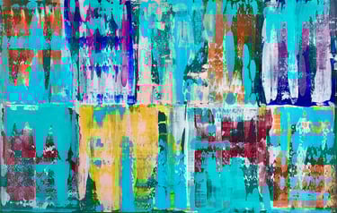 Acrylic painting Acrylbild Acryl Bild Gemälde abstrakt blau türkis Aqua