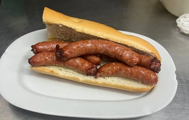 montado de salchichas frescas