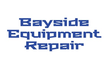 Bayside Equipment Repair in Stalinist One typeface