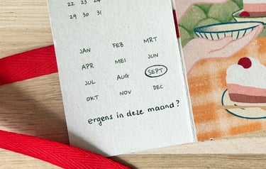 Kadoentje ingevulde datumprikker maand