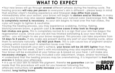 What to Expect - Aftercare Instructions 