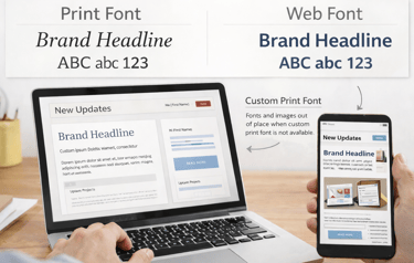 Example of having no control of final font used on device because custom font was used making a news
