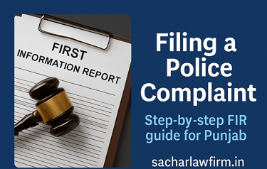 Step by step guide to -Filing Police complaint: Advocate Harshit Sachar, Ludhiana