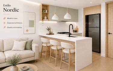 cocina estilo nórdico moderna y minimalista