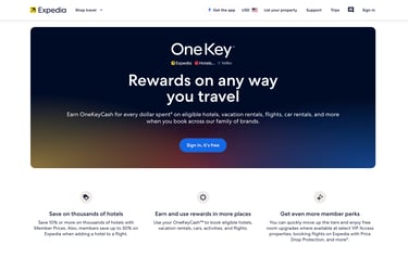 One Key landing page