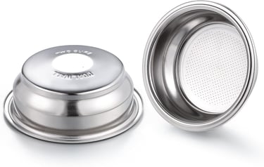 a stainless steel strainer with a strainer and a strainer