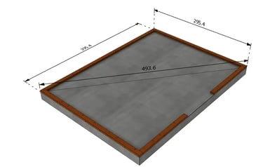 Implantation de mur sur dalle béton