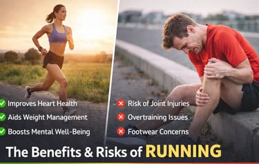 Benefits and risks of running showing heart health, weight loss advantages