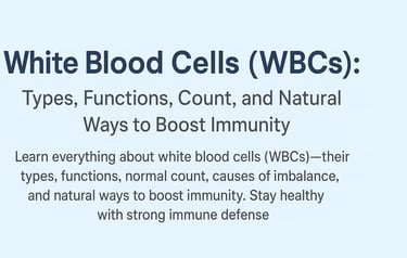 White blood cells (WBCs) – types, functions, normal count, and natural ways to boost immunity