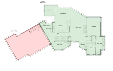 a plan of a house with a large floor plan