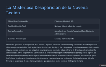 desaparicion de la novena legion