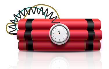 Red time bomb realistic style by Freepic