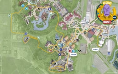 2018 runDisney Disneyland Paris Half Marathon Weekend 5K Course Map