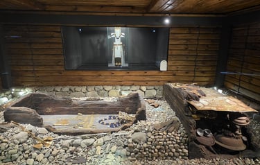 Reconstruction of burial and gold crown