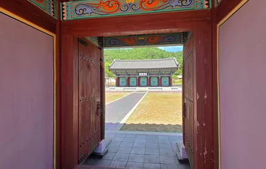 Picture taken from shrine entrance viewing the shrine