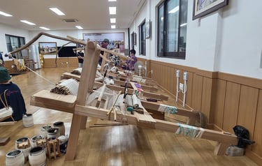 Silk making machinery still in use