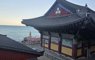 Haedong Yonggungsa building and pagoda view