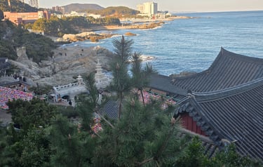 High ground view of Haedong Yonggungsa