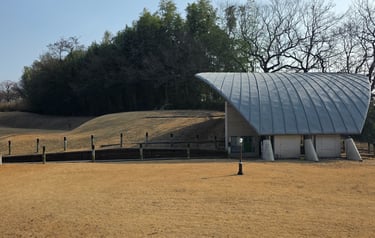 Archaeological site with midden view hall