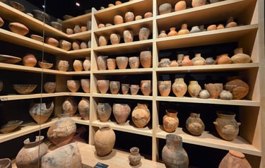 Bronze Age pottery in Gyeongju National Museum