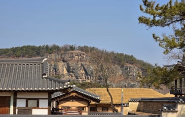 Hahoe Village view towards the Nakdong River