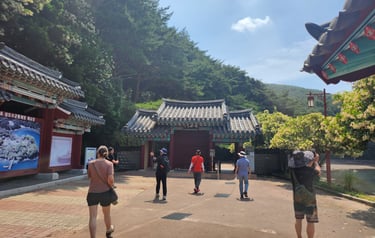 Tourists visiting Hansando