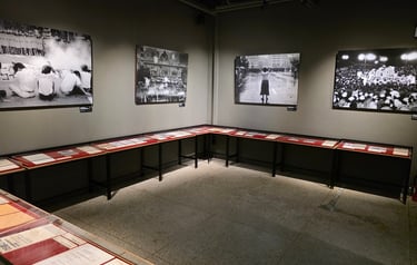Protest documents and photos in the National Museum of Korean Democracy