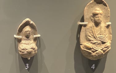 Terracotta bodhisattva statues
