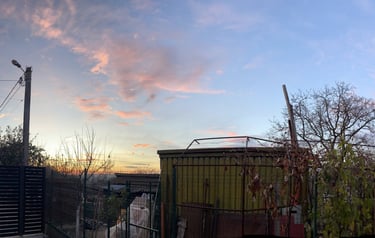 a view of sunset