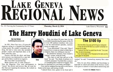 Lake Geneva Wi Magician Houdini Hypno Nino