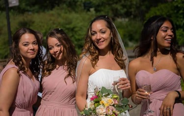 bride and her bridesmaids