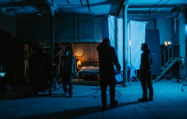 BBC: The Read-1984. Shot in the Stone Room at Atlas Studios