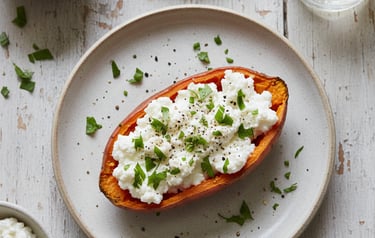 Patate douce légère à la ricotta, recette airfryer minceur