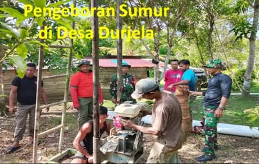 Bor Sumber Air Bersih di Desa Durjela