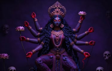 Kali goddess representing shadow work and transformation through embracing darkness