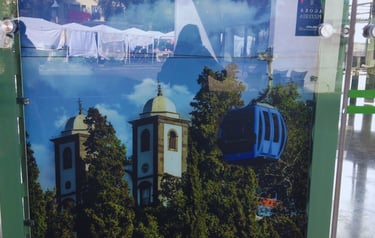 foto da autora fotografando atração em Funchal