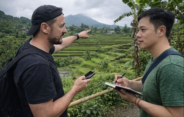 Patrice & King travel planners en repérage en Indonesie