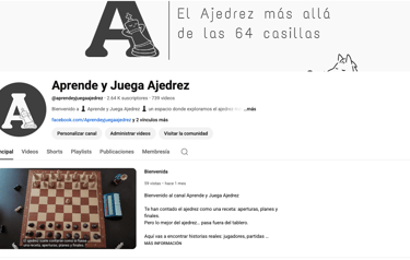 Canal de Youtube Aprende y Juega Ajedrez