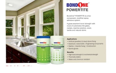 Bondone powertite epoxy adhesive system