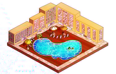 condomínio com piscina