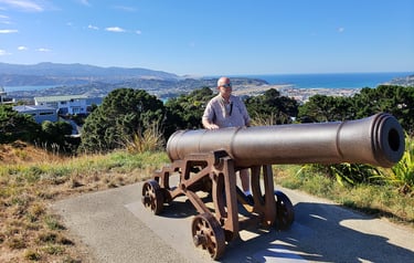 The Pirate fires a warning shot over Wellington, New Zealand