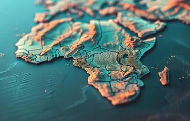 stylized map of Africa