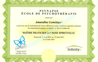 certificat de maître praticien en hypnose spirituelle