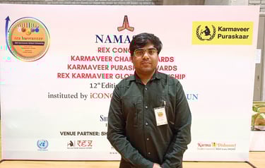 Kaif Abbas Silver Medal Recipient at 12th Edition of Karmaveer Chakra Awards