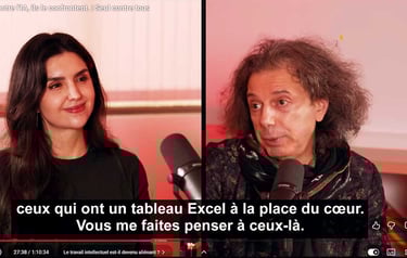 extrait de la chaine Le Crayon. Eric Sadin face à Yasmine Douadi à 