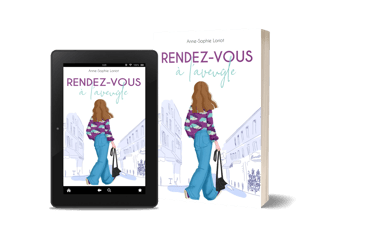 Mockup Rendez-vous à l'aveugle -Anne-Sophie Loriot - roman contemporain chicklit.