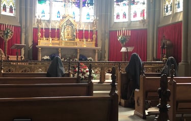 Franciscan Daughters of Mary praying at the Cathedral  Basilica of the Assumption, Covington KY