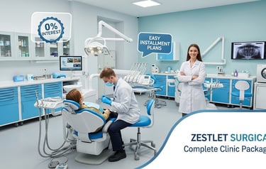 Zahnarztstühle und komplette Klinikeinrichtung mit einfachen 0%-Ratenzahlungsplänen | Zestlet Surgic